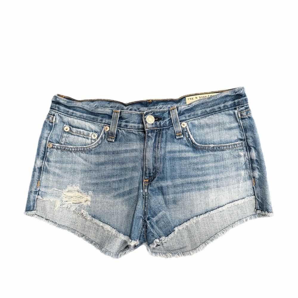 rag & bone Distressed Blue Jean Shorts
